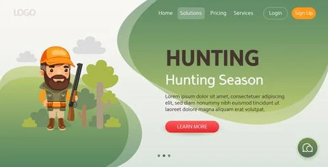 Hunting Website Template Stock Illustration