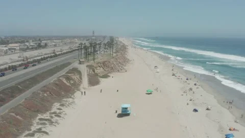 Huntington Beach CA Drone Stock Footage