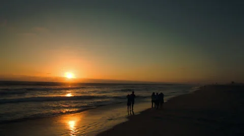 Huntington beach - sunset Stock Footage 33737182