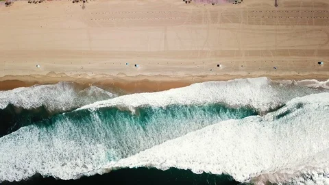 Huntington Beaches looking down on Pacific Ocean Stock Footage 95454001