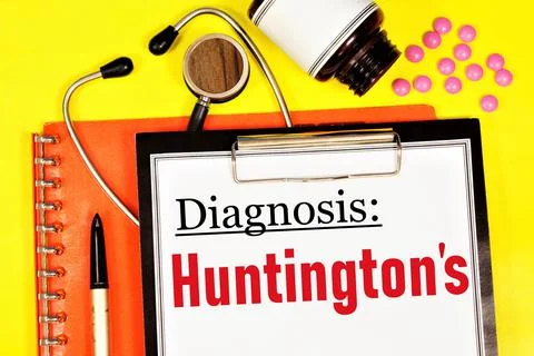 Huntington's. Hereditary disease of the nervous system. Stock Photos