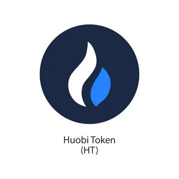 Huobi cryptocurrency token vector logo icon isolated on white background. Stock Illustration