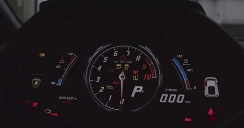 Huracan dashboard Stock Footage 105122056