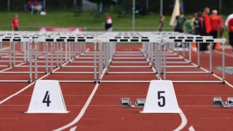 Hürdenlauf Stock Photos