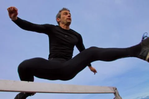 Hürdenlauf Stock Photos