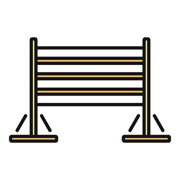 Hurdle icon representing overcoming challenges and competition Stockillustratie