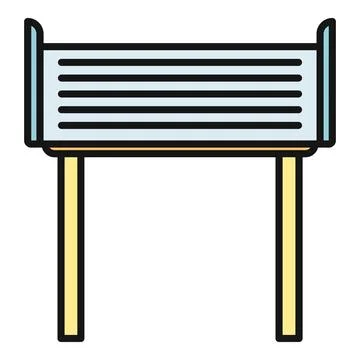 Hurdle obstacle icon standing on a white background Stock Illustration