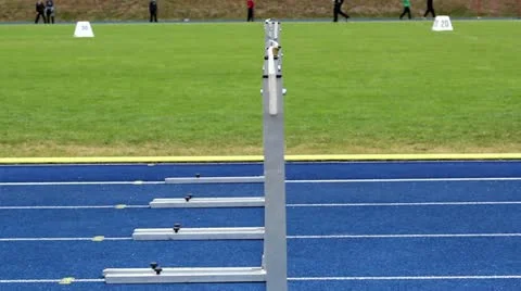 Hurdle race slow motion Stock Footage 11140631