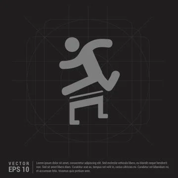 Hurdling Icon - Black Creative Background Illustrazione stock