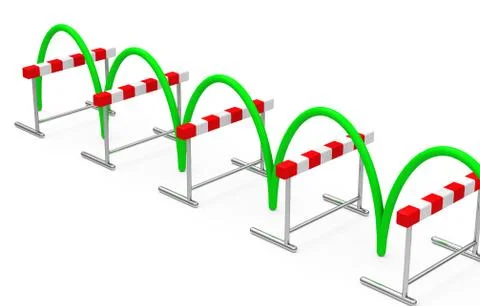 The hurdling process 库存插图