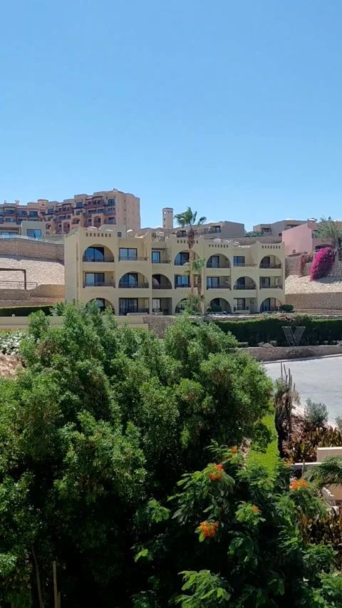 Hurghada, Egypt - December 3 2025: a residential neighborhood Stock Footage 335960848