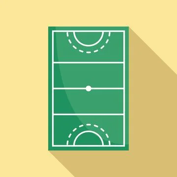 Hurling field icon, flat style Stock Illustration