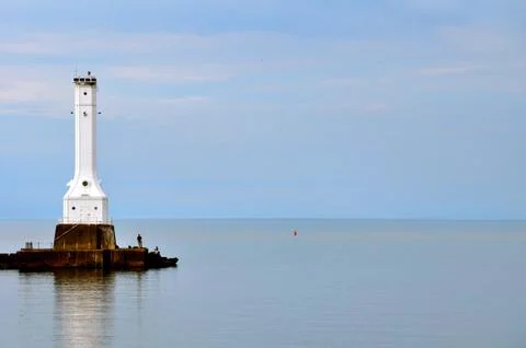 Huron lighthouse background 写真素材