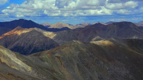 Huron Peak nature landscape top of summit view from Missouri Mountain 14er Stock Footage 345346600