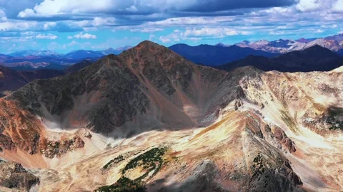 Huron Peak view from Missouri Mountain 14er peaks nature landscape top of Stock Footage 345346432