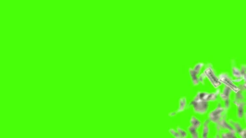 Hurricane 100 dollar bills on a green background Stock Footage 131069705