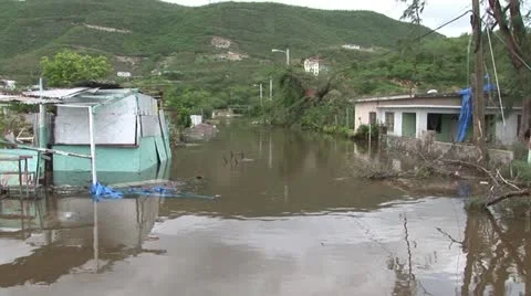 Hurricane aftermath flooding Stock Footage 12574644