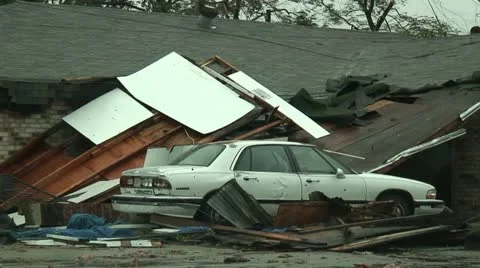 Hurricane aftermath 库存影片 12573829