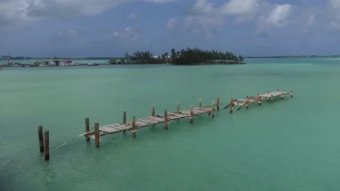 Hurricane aftermath - pier damage Stock Footage 73033804