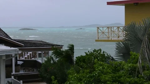 Hurricane approaching wind and seas pick up Stock-Footage 73028510