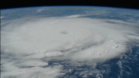 Hurricane Beryl from The International Space Station over Caribbean Stock Footage 278461853