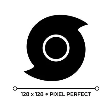 Hurricane black glyph icon Stock Illustration
