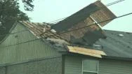 Hurricane Blows Off Roof Stock Footage