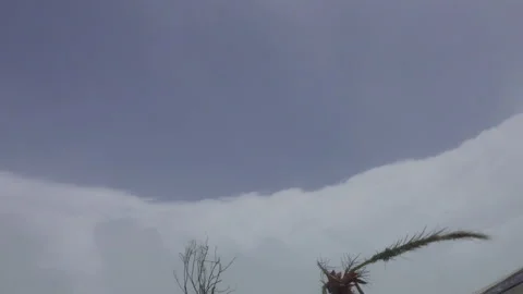 Hurricane Blue Sky Eye Stock Footage 165075906