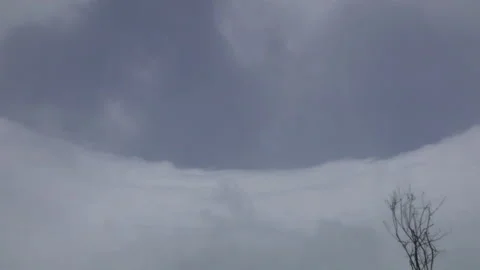 Hurricane Blue Sky Eye Stock Footage 165076384
