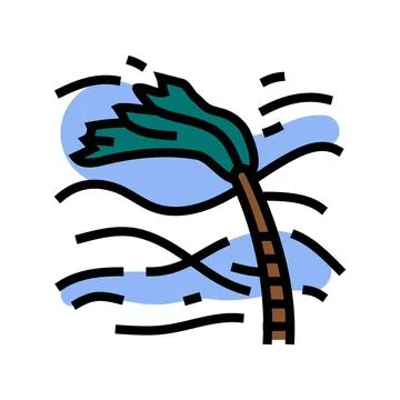 Hurricane break color icon vector illustration Illustrazione stock