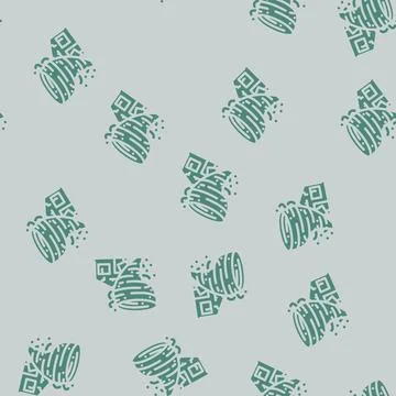 Hurricane break glyph vector seamless pattern Illustrazione stock