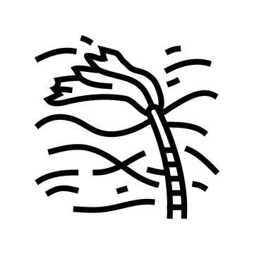 Hurricane break line icon vector illustration Illustrazione stock