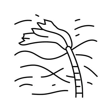 Hurricane break line icon vector illustration Illustrazione stock