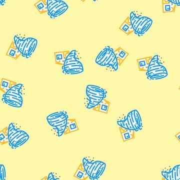 Hurricane break vector seamless pattern Stock Illustration