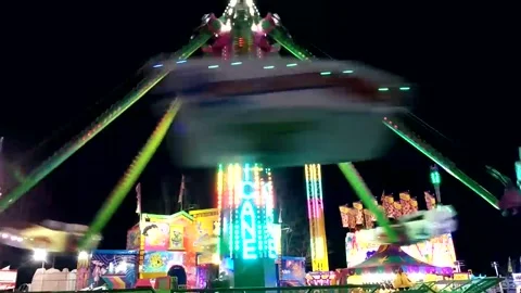 Hurricane Carnival Ride Stock Footage 162865129