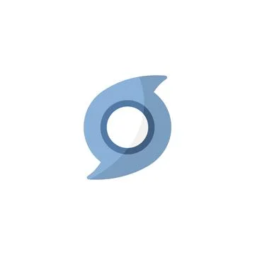Hurricane. Category one. Flat icon. Isolated weather vector illustration Stock Illustration