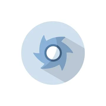 Hurricane. Category three. Flat icon on a circle. Weather vector illustration Stock Illustration