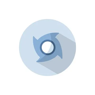 Hurricane. Category two. Flat icon on a circle. Weather vector illustration Stock Illustration
