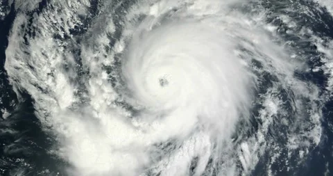 Hurricane clouds cyclone eye storm in 3d render storms above cloud 動画素材 334647616