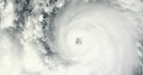 Hurricane clouds cyclone eye storm in 3d render storms above cloud 動画素材 334647728