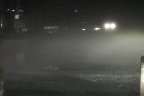 Hurricane comes ashore Stock Footage 12692475