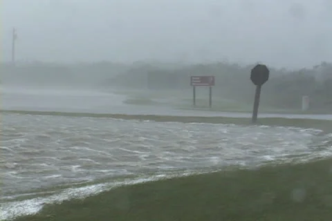 Hurricane Conditions Flooding Stock Footage 26846967