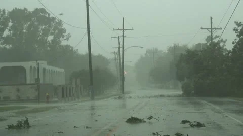 Hurricane conditions Video stock 12674135