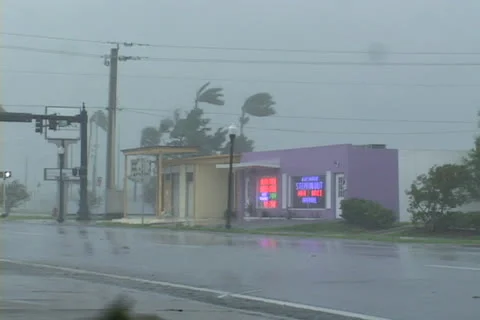 Hurricane conditions Stock Footage 26948333