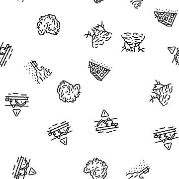 Hurricane cyclone storm wind seamless pattern vector Stock Illustration