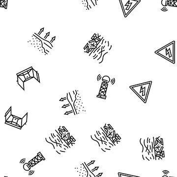 Hurricane cyclone storm wind seamless pattern vector Stock Illustration