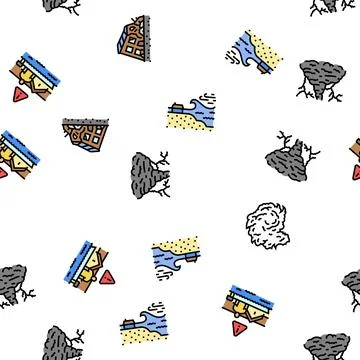 Hurricane cyclone storm wind seamless pattern vector Stock Illustration