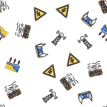 Hurricane cyclone storm wind seamless pattern vector 스톡 일러스트