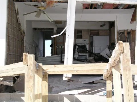 Hurricane damage to homes Stock Photos
