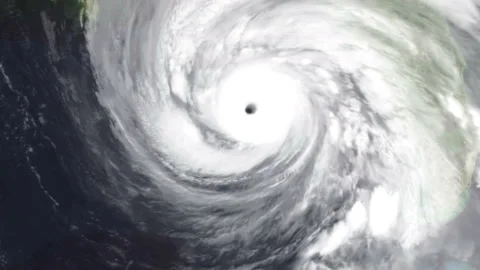 Hurricane Dennis 2005 view from outer space spinning ocean ready to destroy  Stock Footage 236539294